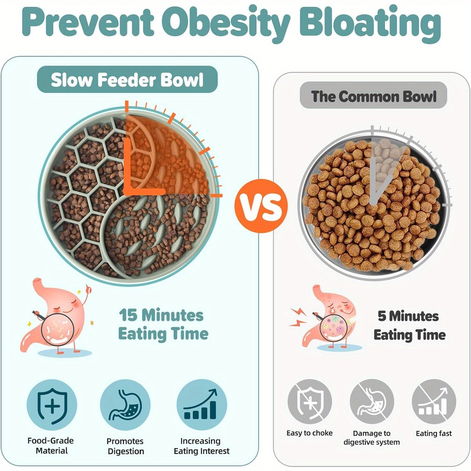 Slow Feeder Dog Bowls, Silicone Pet Food Bowls with Suction Cups, Non-Slip Dog Feeding Bowls Slow Down Pet Eating Speed for Fast Eaters, Anxiety Relief &amp; Fun Added (Green)