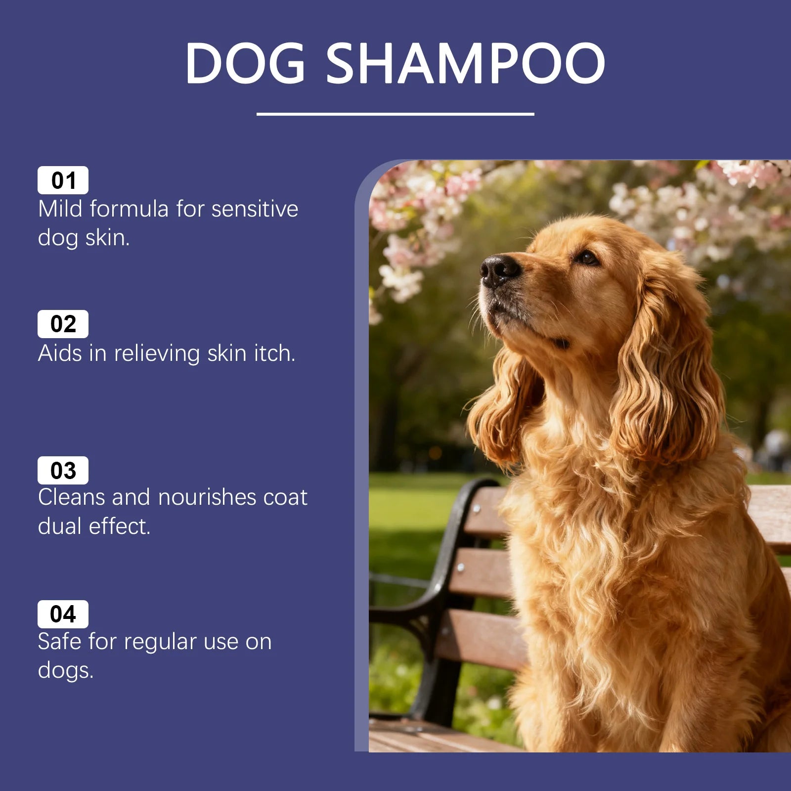 Dog Shampoo - Natural Gentle Formula, Deep Cleans Dirt & Odors, Nourishes Follicles, Keeps Fur Silky Soft & Lustrous
