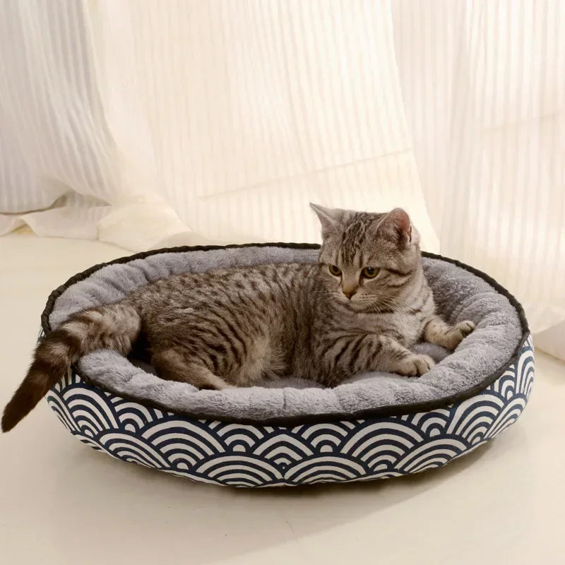 Dog Bed Small Medium Dogs Cushion Double Sides Use Soft Cotton Basket Warm House Washable Bed for Dog Accessories Pet Supplies