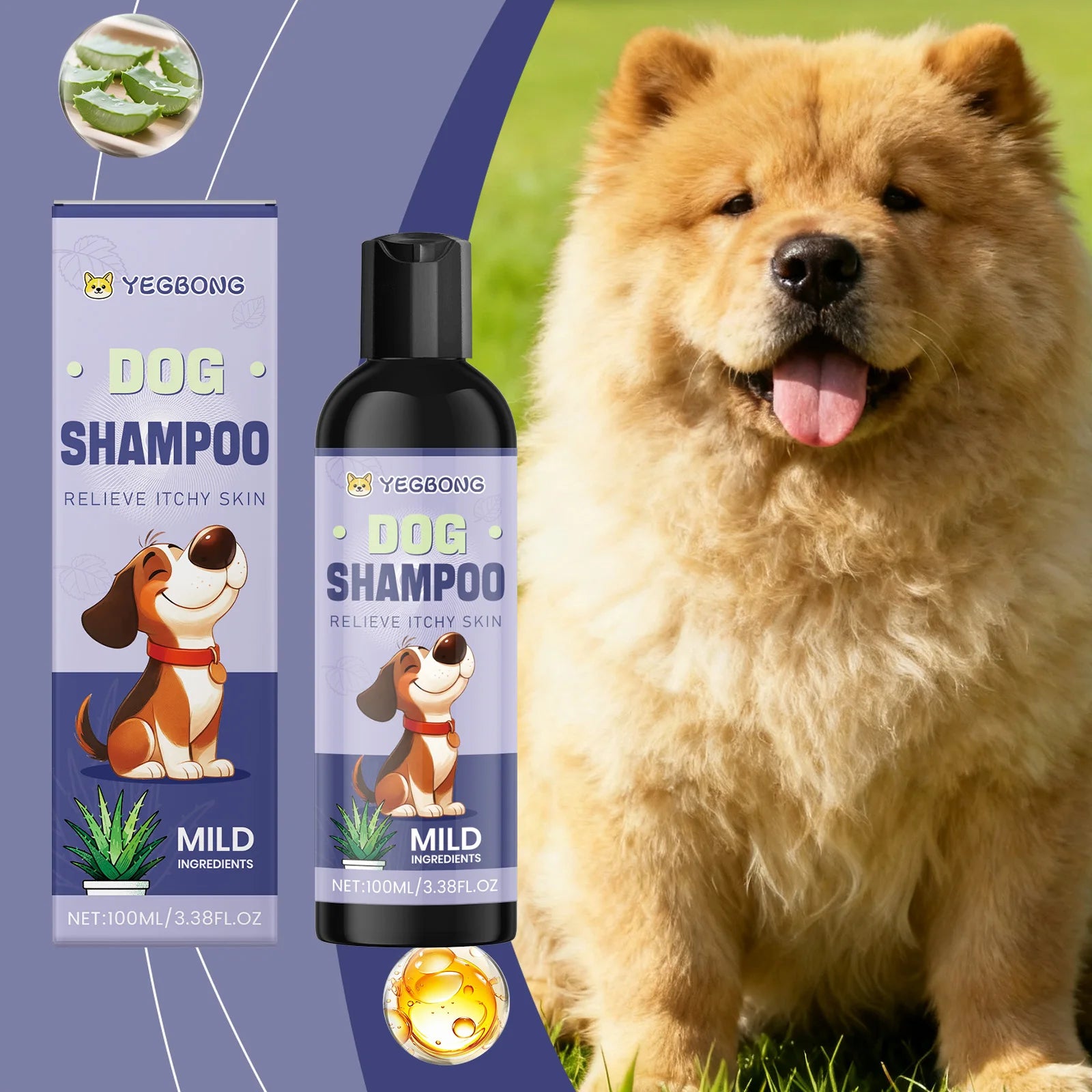 Dog Shampoo - Natural Gentle Formula, Deep Cleans Dirt & Odors, Nourishes Follicles, Keeps Fur Silky Soft & Lustrous