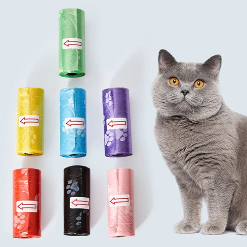 15Bags/Roll Dog Poop Bag Outdoor Cleaning Poop Bag Outdoor Clean Pets Supplies for Dog Refill Garbage Bag Pet Supplies