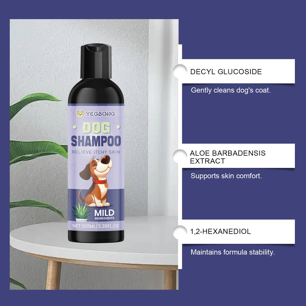 Dog Shampoo - Natural Gentle Formula, Deep Cleans Dirt & Odors, Nourishes Follicles, Keeps Fur Silky Soft & Lustrous