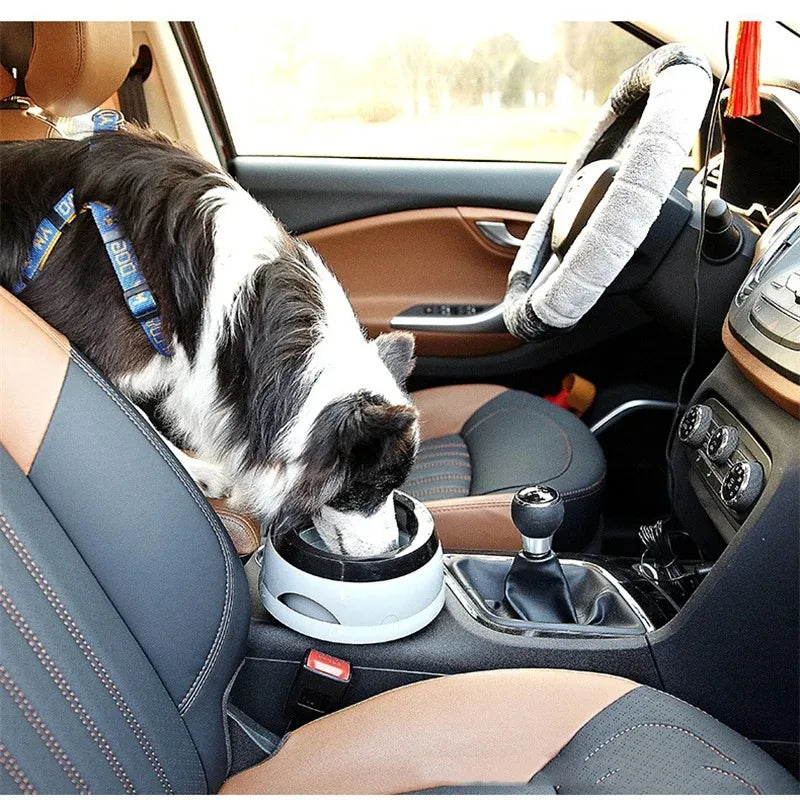 Dog Water Bowl, Floating Not Wetting Mouth Anti Messy Drinking Pet Feeder, Portable Plastic Travel Cat Bowl Dog Accessories