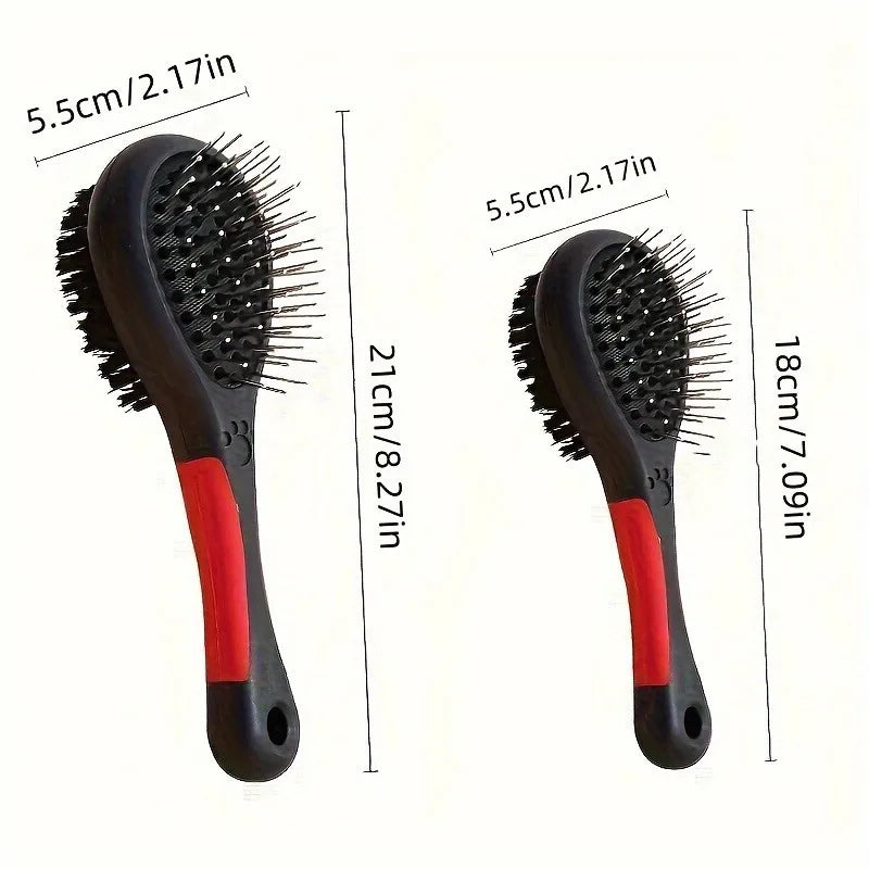 1pc Dog Brush Pet Grooming Comb Double Sided Pin Cleans For Pets Shedding And Dirt Grooming Tool Cat Grooming Supplies