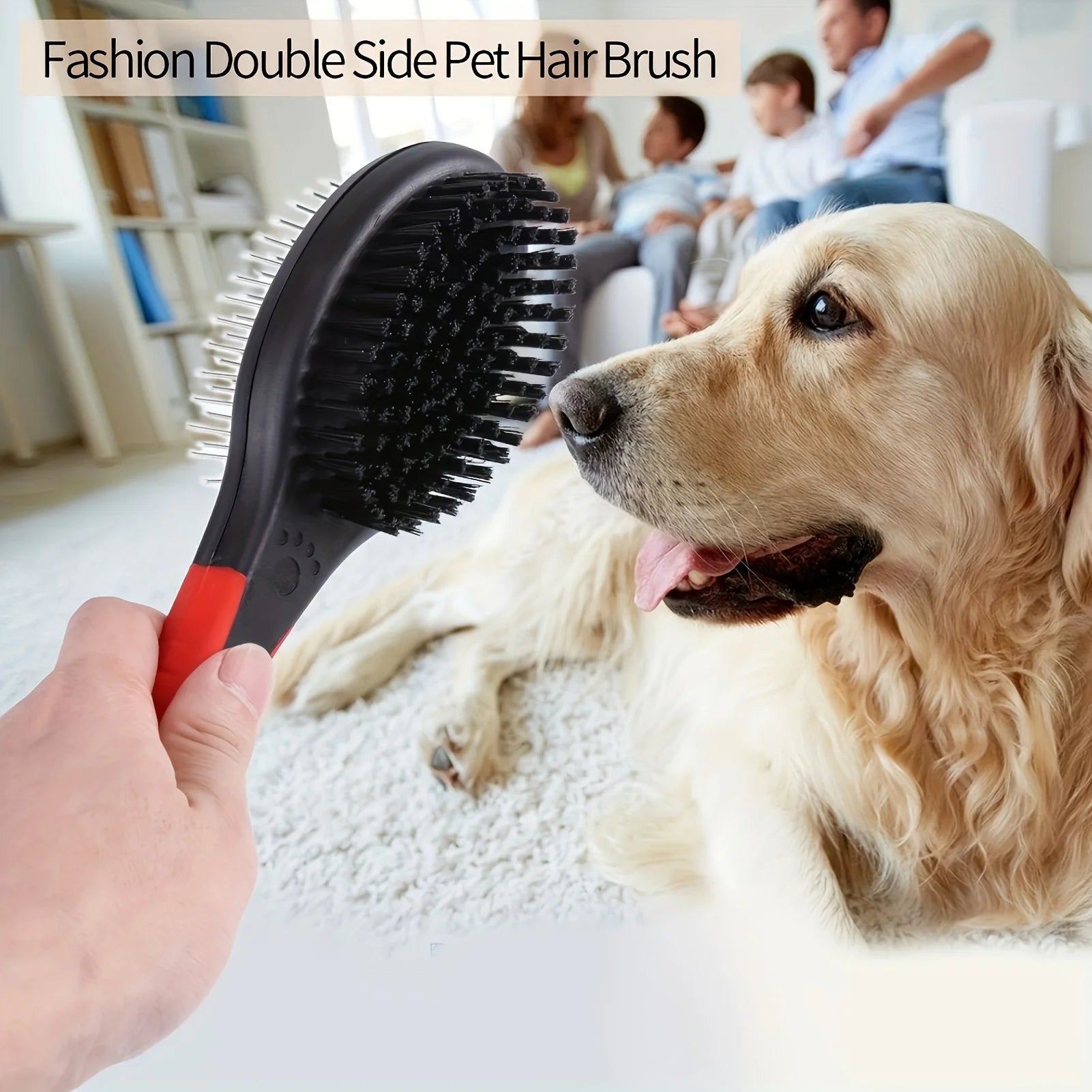 1pc Dog Brush Pet Grooming Comb Double Sided Pin Cleans For Pets Shedding And Dirt Grooming Tool Cat Grooming Supplies
